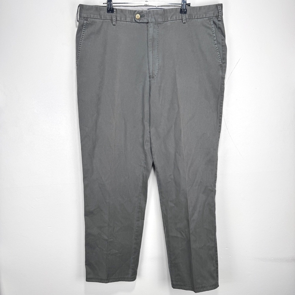 Peter Millar Twill Chino Pants Gray Cotton Straight Golf Men Size 38 (38x30) - Picture 10 of 10